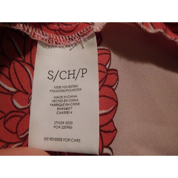 Cabi # 5356 "Flipside Blouse" Floral Print V-Neck Sleeveless Ruffle Blouse SMALL - Picture 10 of 10